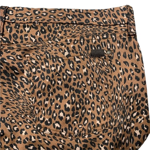 Jen 7 7 For All Mankind High Waist Cheetah Print Ankle Skinny  Plus Size… - Picture 9 of 15